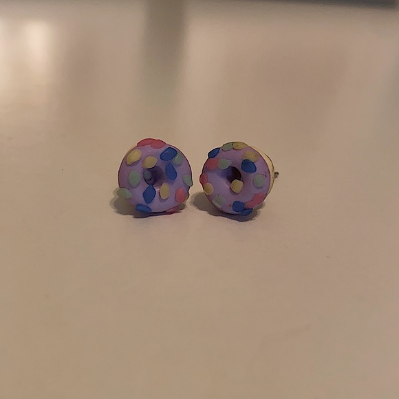 Set of 2 Clay Donut Earrings - Picture 3 of 7